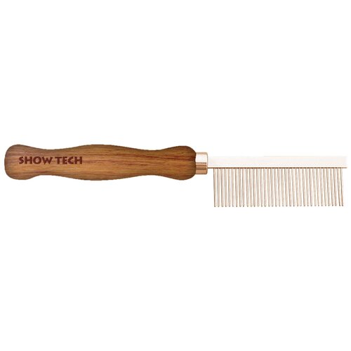 SHOW TECH Wooden Comb расческа для шерсти средней жесткости 18 см, с зубчиками 2,2 см, частота 1,5 мм show tech расческа для шерсти средней жесткости pro wooden comb