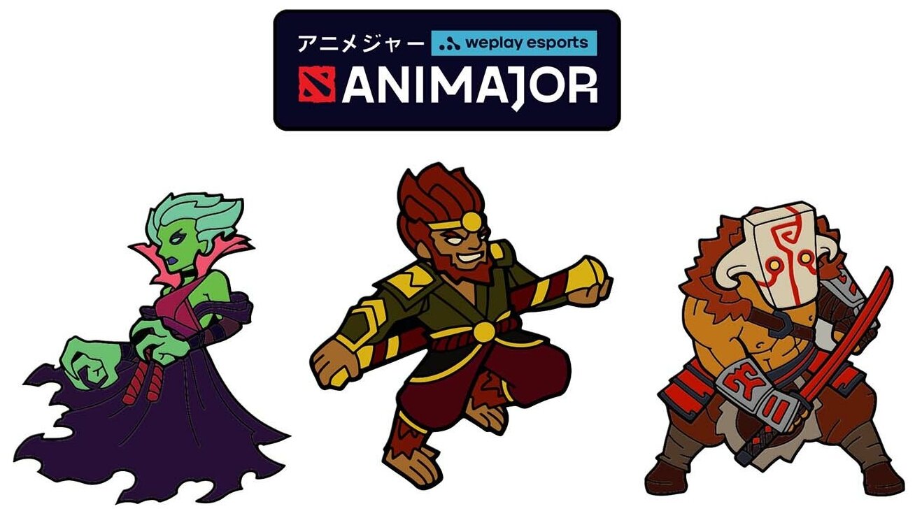 Набор значков Dota 2 Pin Set ANIMAJOR - фото №1