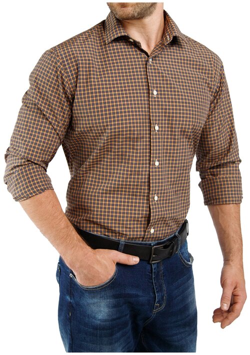 Рубашка WOMEN MEN, размер 40/182, коричневый