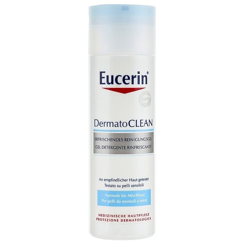 Eucerin освежающий и очищающий гель для умывания DermatoClean, 200 мл средства для умывания eucerin освежающий и очищающий гель для умывания dermatoclean