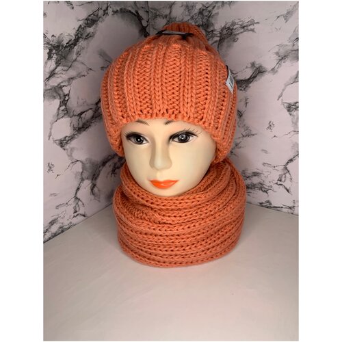 фото Комплект женский зимний шапка и снуд ysg