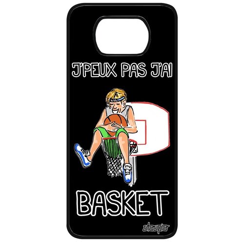 фото Противоударный чехол для мобильного // xiaomi poco x3 // "не могу - у меня баскетбол!" карикатура предлог, utaupia, черный