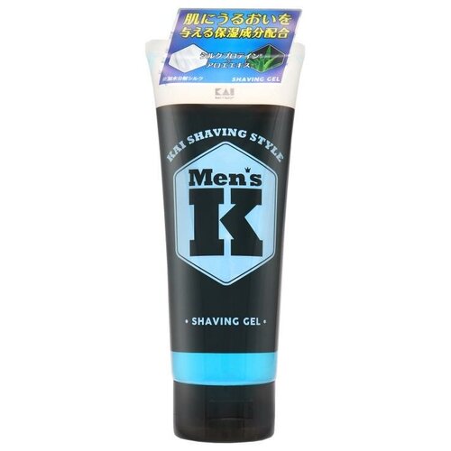 фото Kai men’s k shaving style гель для бритья с протеинами шёлка и алоэ, 205 гр