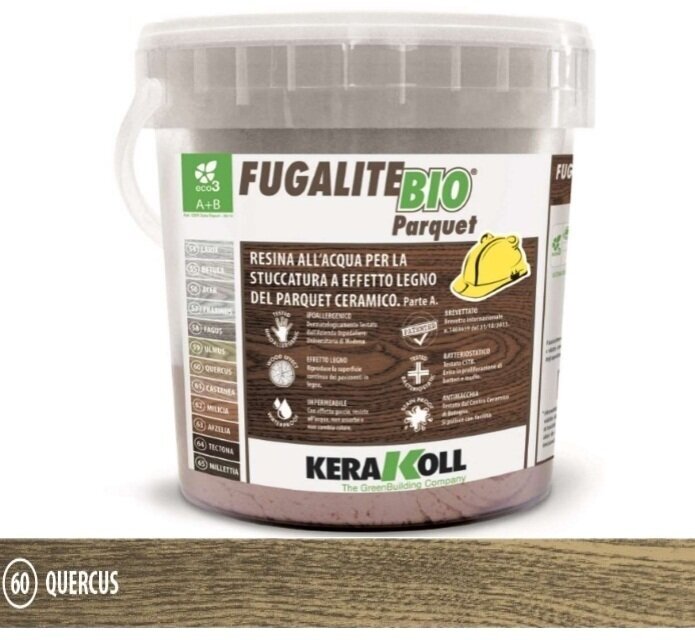 Затирка для плитки двухкомпонентная на эпоксидной основе Kerakoll Fugalite Bio Parquet (3кг) 60 Quercus