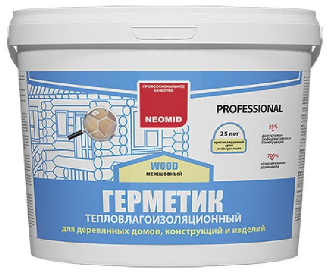 Герметик акриловый теплый шов NEOMID WOOD PROFESSIONAL, тик 15 кг