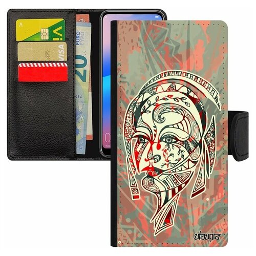 фото Чехол книжка на телефон xiaomi redmi 6a, "портрет женщины" fleur woman utaupia