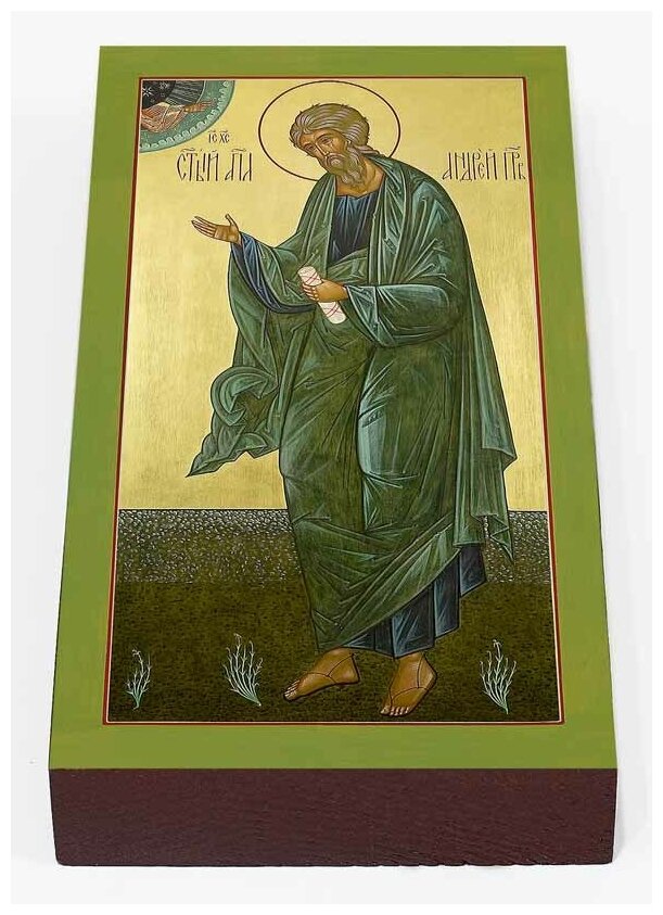 Апостол Андрей Первозванный, икона на доске 7*13 см