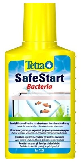 Бактериальная культура Tetra SafeStart Bacteria для быстрого заселения и запуска нового аквариума, 100 мл