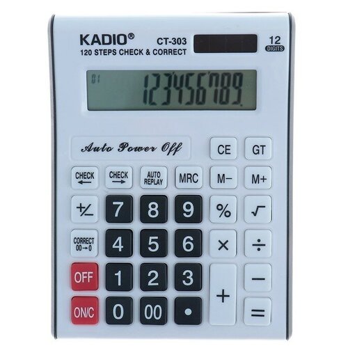 Калькулятор настольный 12-разрядный 303 двойное питание 3575130