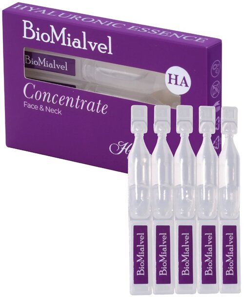 БиоМиалвел Hyaluronic Essence сыворотка-концентрат эссенции гиалуроновой кислоты для лица и шеи, 1 мл, 5 шт.