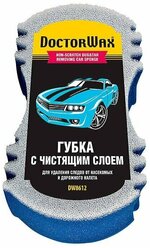 DoctorWax DW8612R Губка с чистящим слоем для удаления следов от насекомых и дорожного налета 245x135x75mm