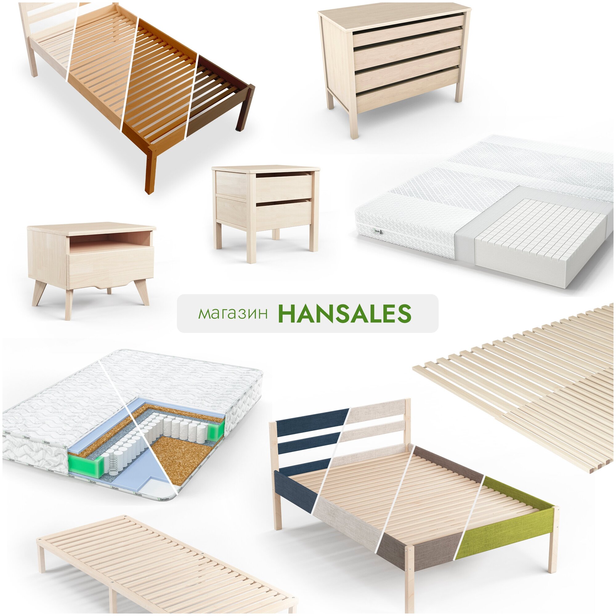 Односпальная деревянная кровать Hansales 90x200 см для здорового и крепкого сна - фотография № 4