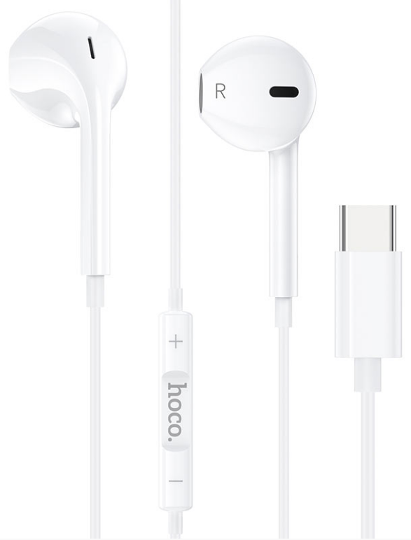 Наушники M80 Type-C Original series earphones, HOCO, белые