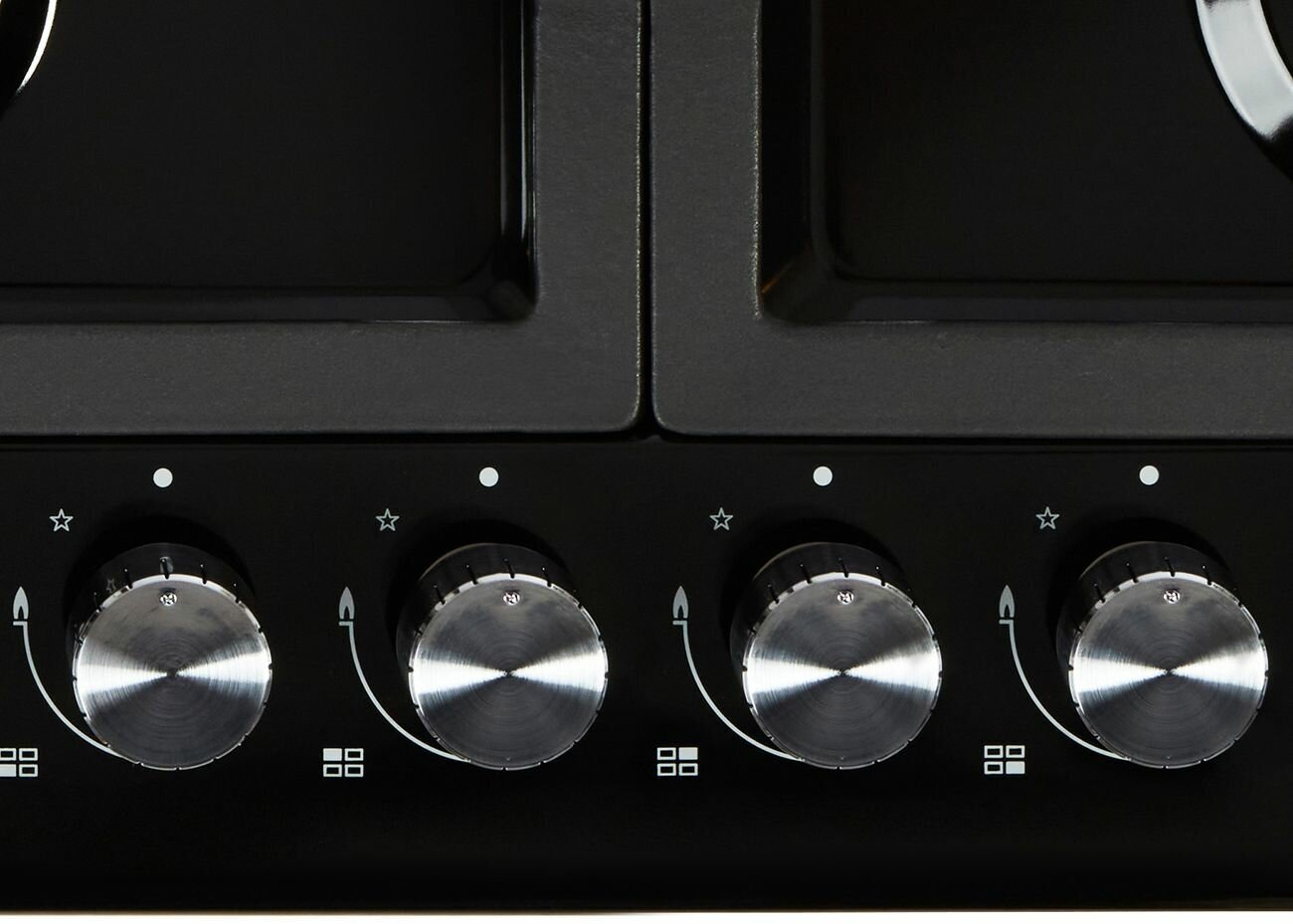 Газовая варочная панель Midea MG606B, цвет панели черный, цвет рамки черный - фото №2