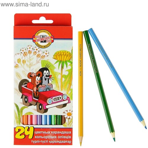 Карандаши Крот, 24 цвета карандаши крот 24 цвета в упаковке шт 1