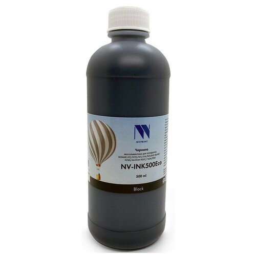 Чернила NV Print экосольвентные Eco INK500 BK черный (black) 500 мл, для Mimaki (NV-INK500BkEco)