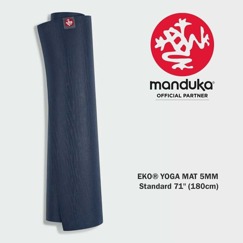 Коврик для йоги Manduka eKO Midnight, 180x61x0.5 см, каучук