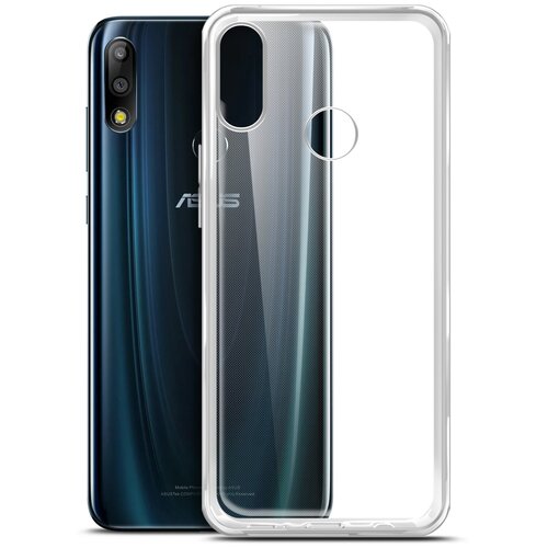 Чехол на Asus Zenfone Max Pro (M2) ZB631KL прозрачный силиконовый с защитой (бортиком) вокруг камер, Brozo