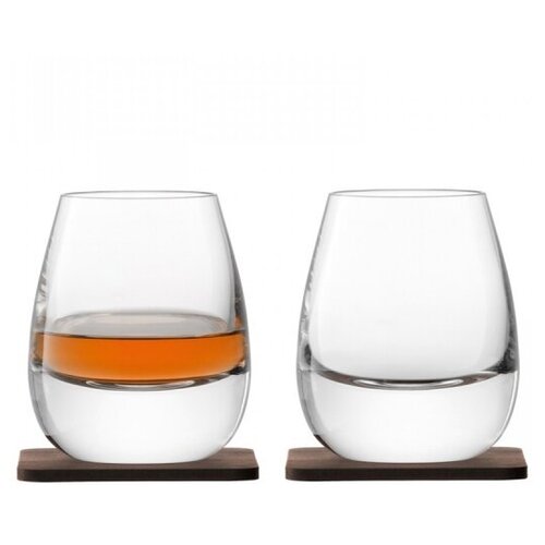 фото Набор из 2 стаканов islay whisky с деревянными подставками 250 мл, lsa international