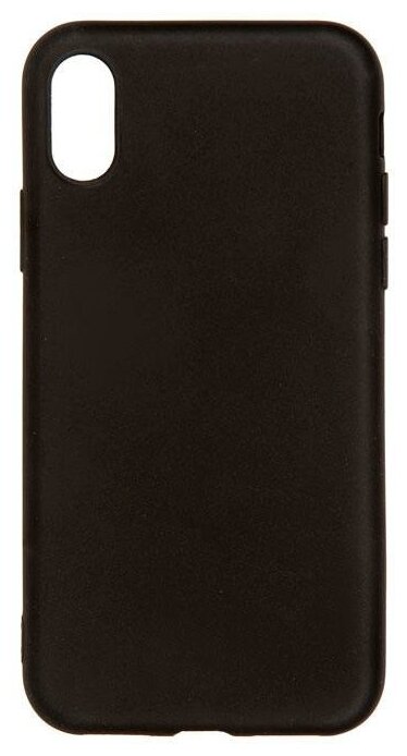 Чехол для Apple iPhone X, XS матовый силикон, черный