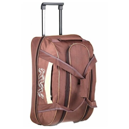 фото Сумка дорожная kvv на колесах, коричневая
