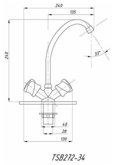 Смеситель для кухни TSARSBERG TSB-272-34 тип см-мдцба - фотография № 3