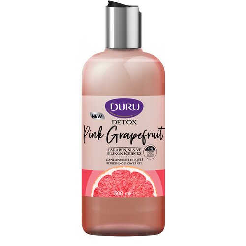 Гель для душа DURU Detox Pink Grapefruit, 500 мл освежающий гель для душа duru pink grapefruit 500 мл