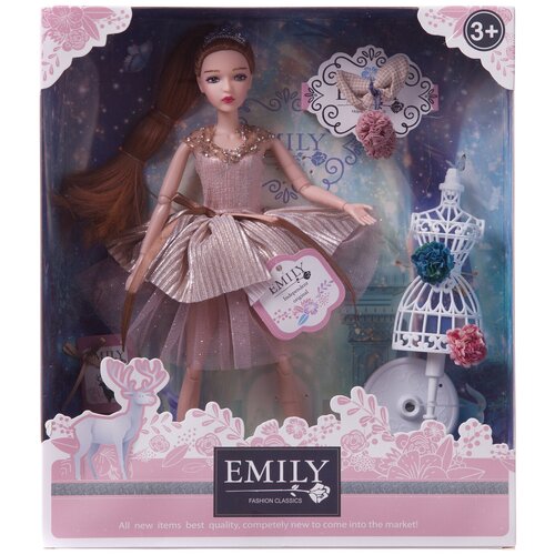 Купить Кукла ABtoys Emily Розовая серия с маникеном и аксессуарами, 30см ABtoys (АБтойс) WJ-12656, JIANGSU HOLLY EVERLASTING INC.