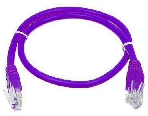 Патч-корд UTP CAT5e 1м Cablexpert PP12-1M/V RJ-45 кабель - фиолетовый
