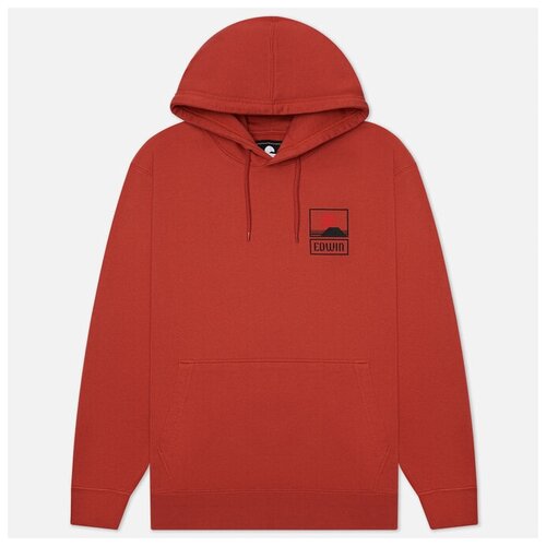 фото Мужская толстовка edwin sunset on mount fuji hoodie оранжевый , размер s