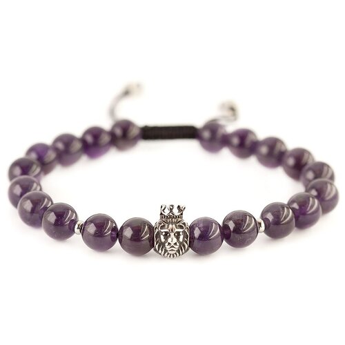 фото Мужской браслет из аметиста, артикул bam111 планета драгоценностей