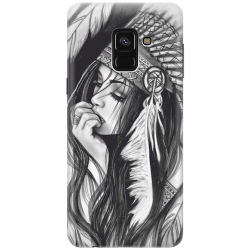 фото Re:paчехол - накладка artcolor для samsung galaxy a8+ (2018) с принтом "эскиз девушки"