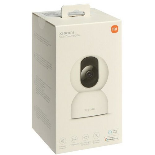 Видеокамера Xiaomi Smart Camera C400 (BHR6619GL), IP, 2К, 4 Мп, 360°, microSD, ИК-подсветка 9878393 видеокамера xiaomi smart camera c400 bhr6619gl ip 2к 4 мп 360° microsd ик подсветка