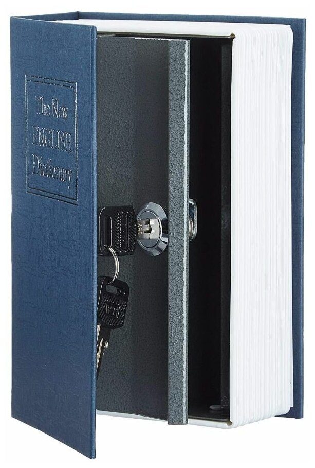 Книга сейф с ключами 24см The new english dictionary| Blue