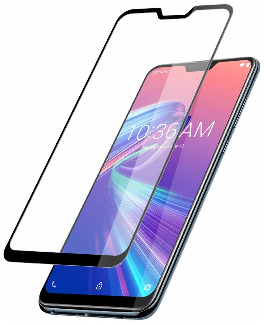 Защитное противоударное стекло для Asus ZenFone Max Pro M2 ZB631KL / ZB633KL закаленное / полноэкранное.