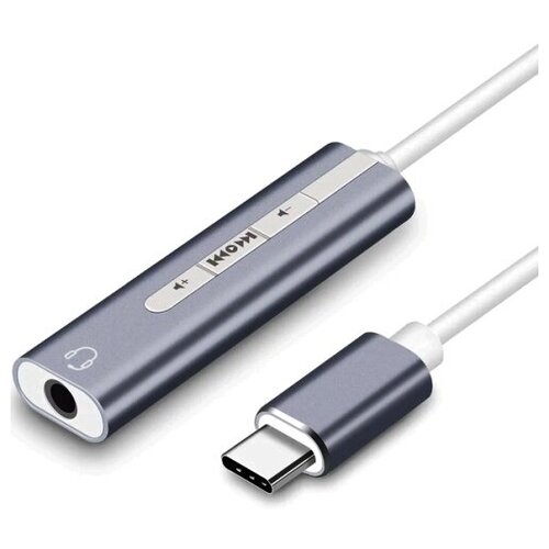 Внешняя звуковая карта Orient AU-05PL адаптер USB Type C на гнездо 3.5мм для гарнитур и наушников - серебристый usb адаптер внешняя звуковая плата orient au 01sw разъемы для наушников и микрофона