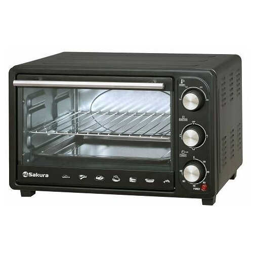 Духовка электрическая Sakura SA-7026B 1800Вт 48л таймер черн 679900₽