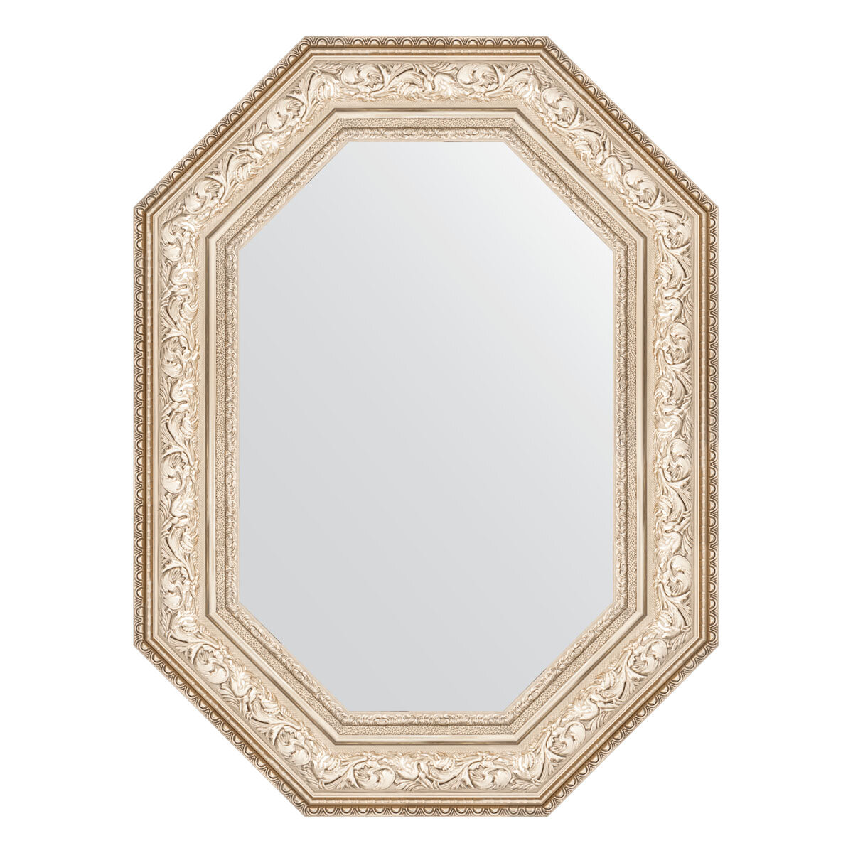 Зеркало в раме 60x80см Evoform виньетка серебро - фото №1