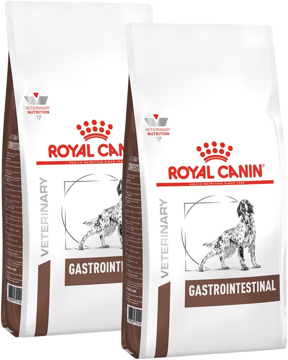 Сухой корм ROYAL CANIN GASTRO INTESTINAL для взрослых собак при заболеваниях желудочно-кишечного тракта (2 + 2 кг)