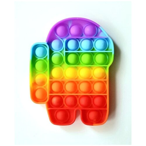 Сенсорная игрушка антистресс Вечная пупырка Амонг Ас (Among Us) разноцветный