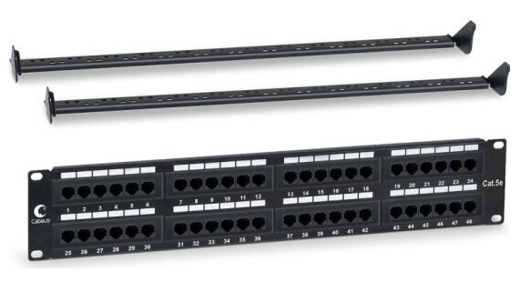 Патч-панель Cabeus PL-48-Cat.5e-Dual