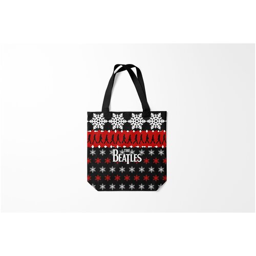 фото Сумка-шоппер / 40х40 см / рок / the beatles праздничный burnettie