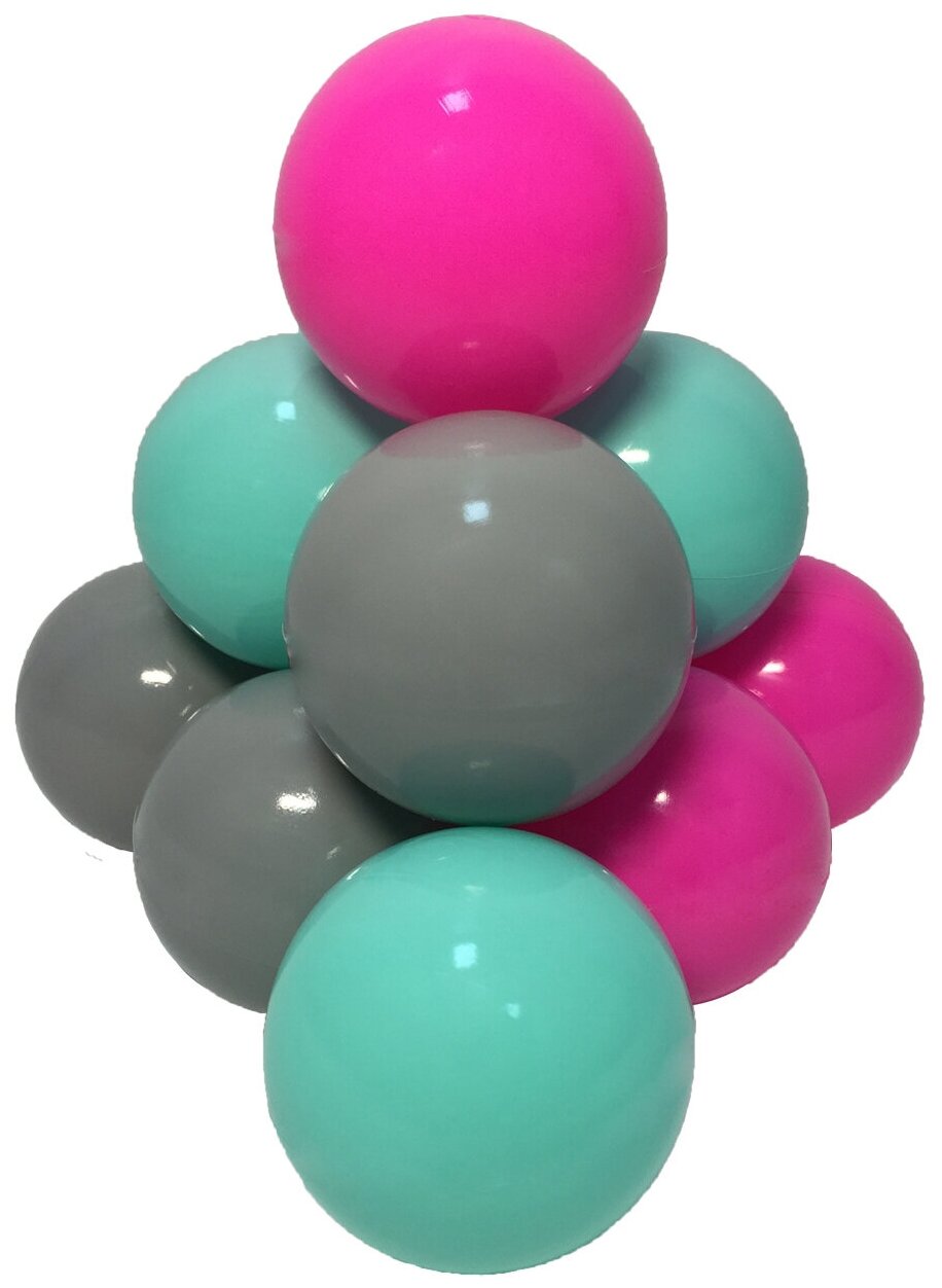 Комплект шариков Мятно-розовые тени (150 шт: мятный, серый, розовый) для сухого бассейна