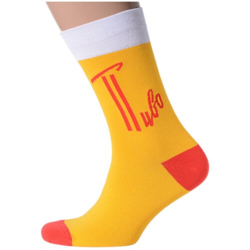 фото Мужские носки moscowsocksclub №м11 желтые, размер 27 (41-43)