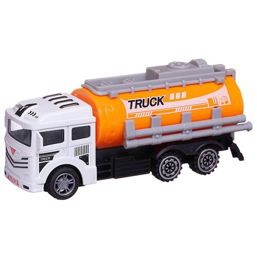 Автоцистерна Junfa toys Спецтехника. Цистерна (WT-07159), 12 см, белый/желтый