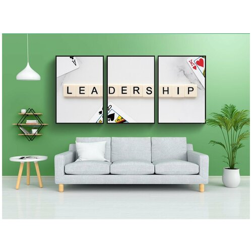 фото Набор модулных постеров для интерьера "лидерство, управление, руководство" 60x90 см. в тубусе, без рамки lotsprints
