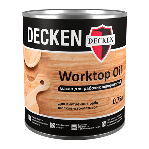Масло для рабочих поверхностей DECKEN Worktop Oil, WOOD Лиственница, 0.75 л.