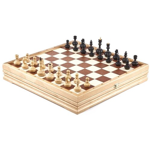 Шахматы деревянные с деревянными фигурами "Неваляшки Плюс" 37х37 см