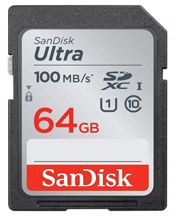 Карта памяти SDXC 64GB Sandisk Ultra Class 10 UHS-I 100 Мб/сек