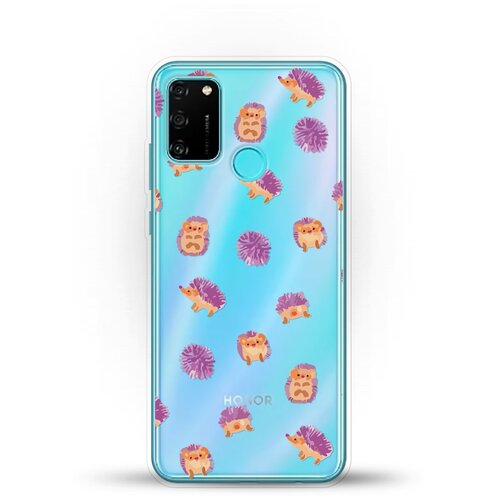 фото Силиконовый чехол узор из ёжиков на honor 9a andy & paul